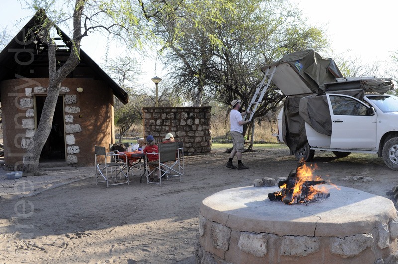 Ein Campingplatz in der Nähe von Etosha